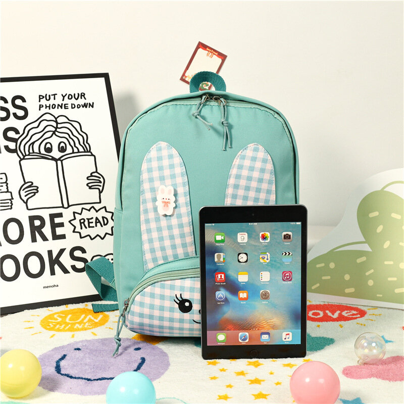 Plecak przedszkolny, uroczy plecak królika z kreskówek dla dziewczynek do podróży, spersonalizowany plecak dziecięcy, torba podróżna na zewnątrz
