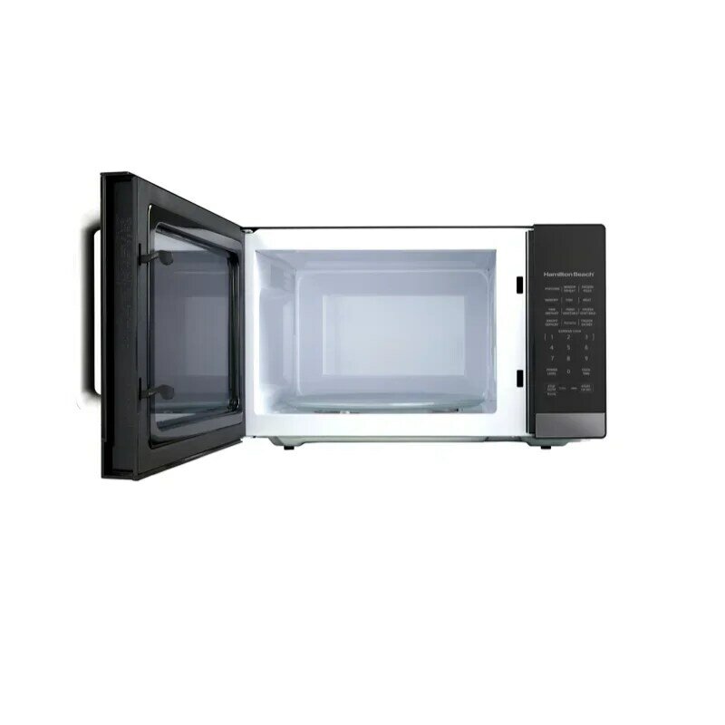 Haoyuunma 1.4 cm. ft Forno microondas preto de aço inoxidável com sensor, Eletrodomésticos de cozinha