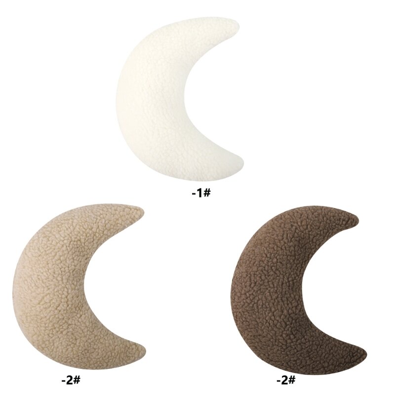 Soft and Comfortable Moon Shaped Photography Pillow Newborns Posing Cushion Head Support Mat for Baby Photoshoots G99C
