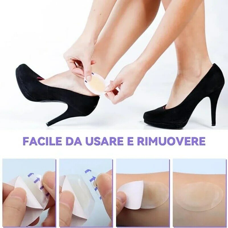 50pcs Gel Heel Protector Shoes Sticker Hydrocolloid Foot Patches Adhesive Blister Pads Heel Liner Pain Relief Plaster Feet Care