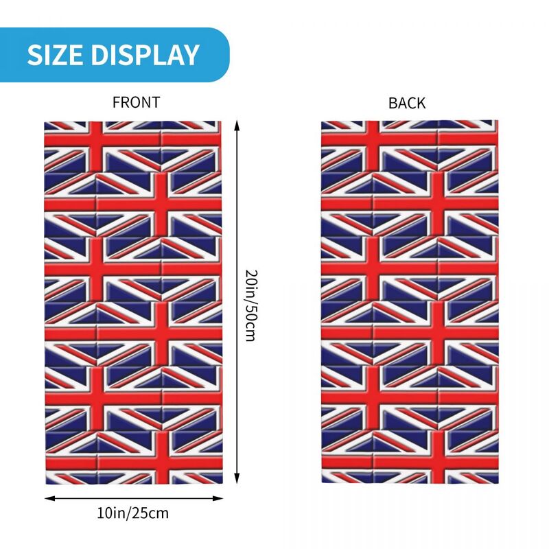 Flaga Wielkiej Brytanii Bandana na szyję z nadrukiem Wielka Brytania Kominiarka Wielofunkcyjne nakrycie głowy dla mężczyzn Kobiety Wiatroodporne
