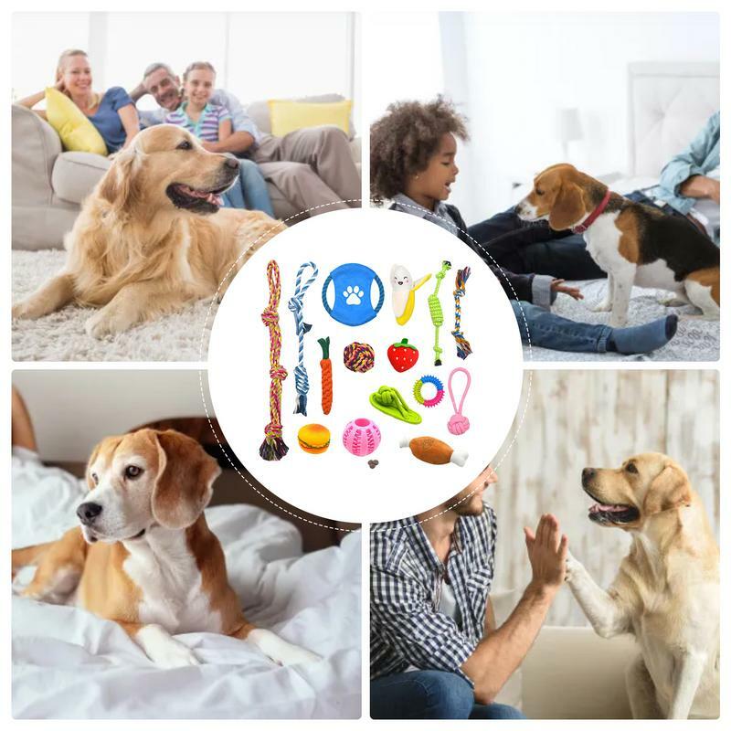 犬用ロープ玩具、大型犬用おもちゃ、頑丈、優しい、ペット、チャット、エンターテイメント、犬のプル、小、中