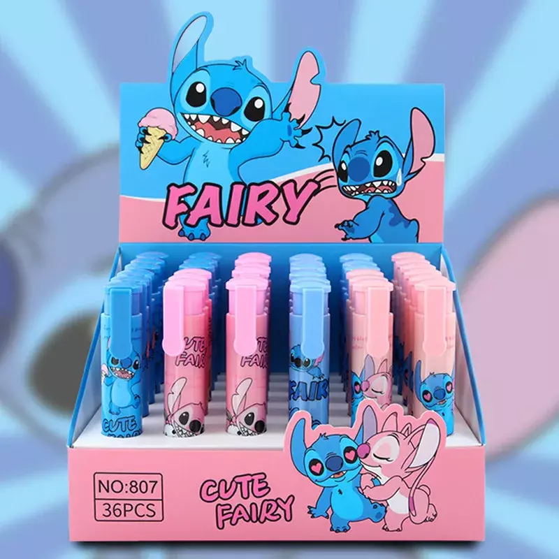 Hot 1/4 Stuks Disney Stitch Creatieve Lippenstift Modellering Gum Student Benodigdheden Voor Kinderen Geschenken Schoolbenodigdheden Groothandel