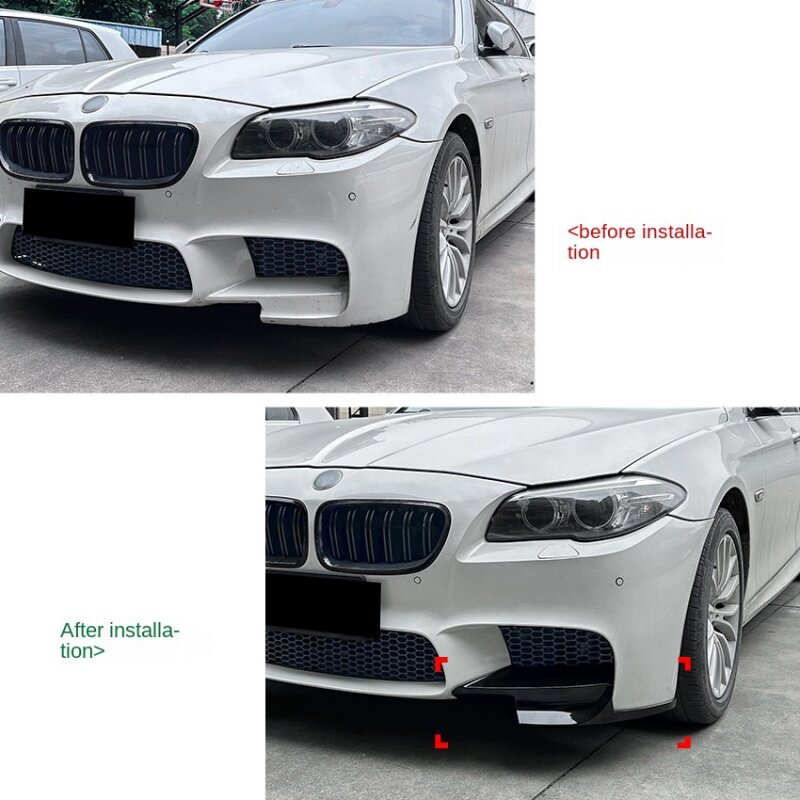 Front Corner Fan Faca Adesivo, Decoração Exterior, Modificação, Acesso Carro, Adequado para BMW Série 5, M5, F10, F11, 2011-2017Style