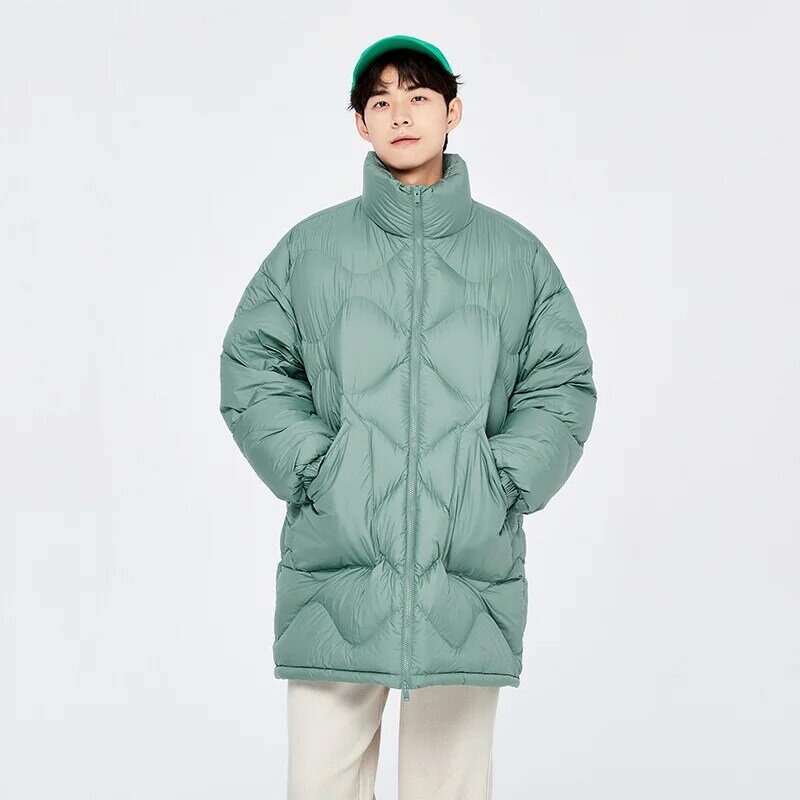 Куртка Semir мужская пуховая, зима 2023, новая модная теплая парная трендовая простая верхняя одежда средней длины, Трендовое пальто