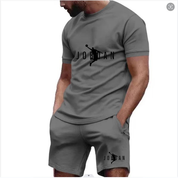 2024 neue Herren Sportswear Fitness Set Lauf anzug Casual T-Shirt Shorts Set atmungsaktive Jogging Sportswear 2-teiliges Set für Herren