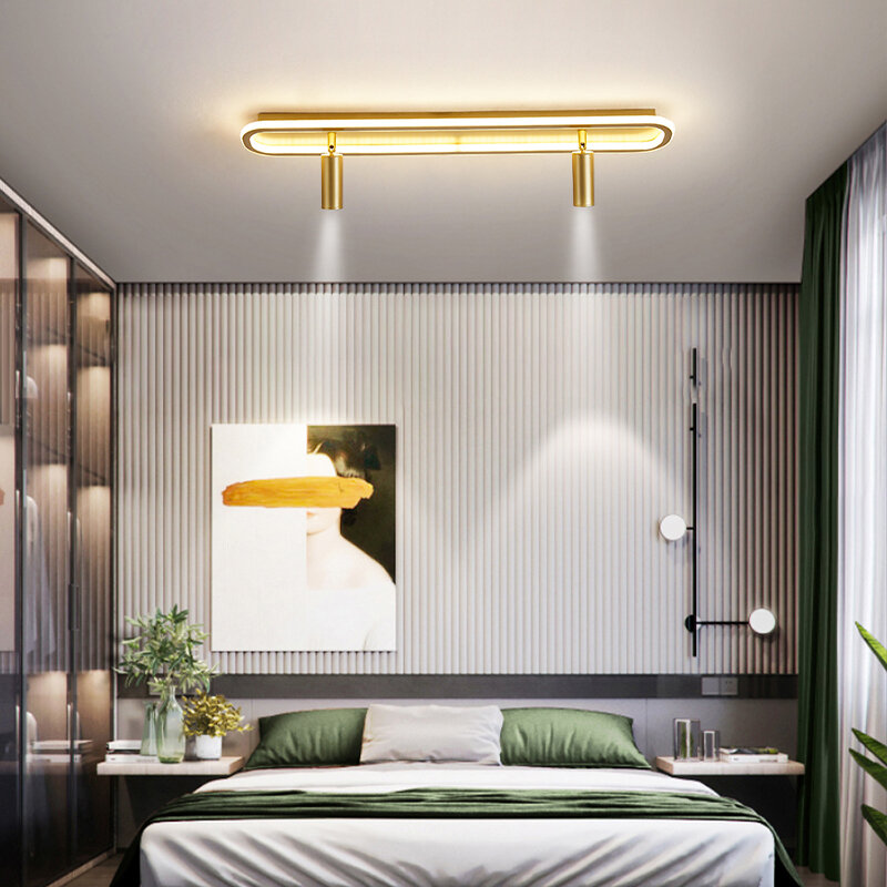 Plafonnier Led Art déco au design minimaliste, éclairage d'intérieur, luminaire décoratif de plafond, idéal pour un couloir, un salon, une chambre d'hôtel ou une chambre à coucher