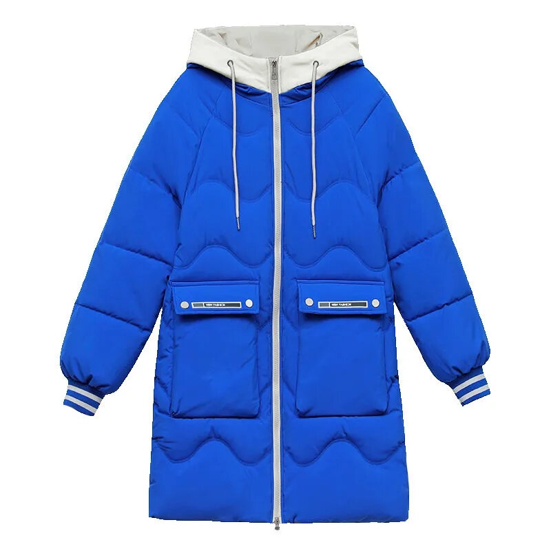 여성용 후드 파카 겨울 코트, 따뜻한 오버사이즈 코튼 코트, 한국 패딩 퀼트 재킷, 스노우 아우터, 2023 신상