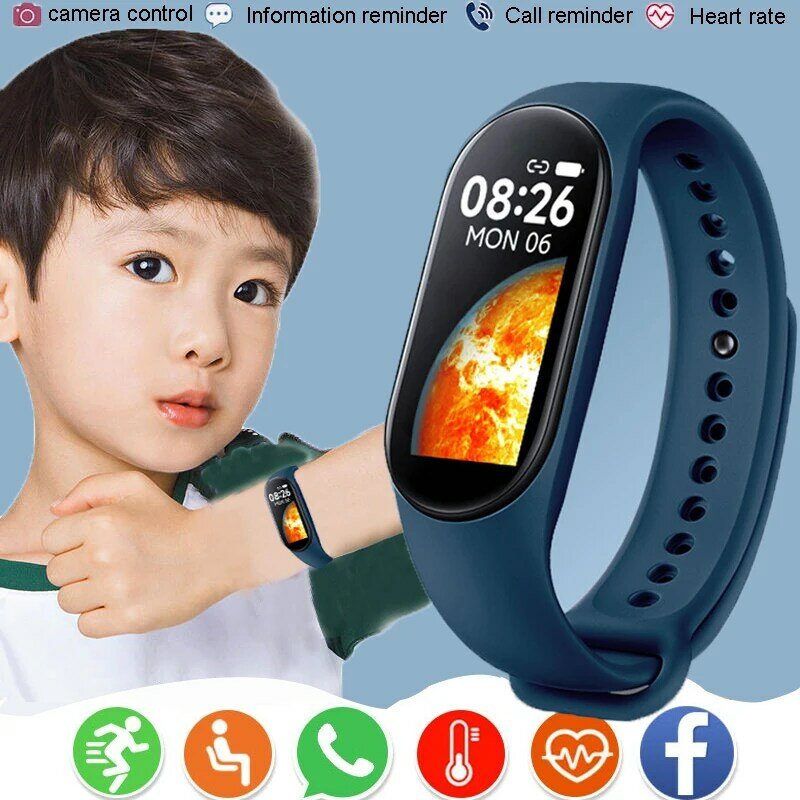 M7 crianças crianças relógio inteligente meninos meninas esporte smartwatch ip67 à prova dip67 água relógio inteligente pulseira criança inteligente-relógio para android ios