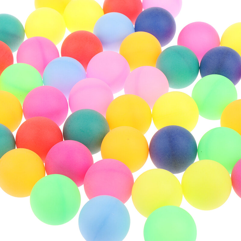50 unidades/pacote bolas coloridas do tênis de mesa do entretenimento das bolas 40mm do pingue-pongue para o jogo cores misturadas geadas