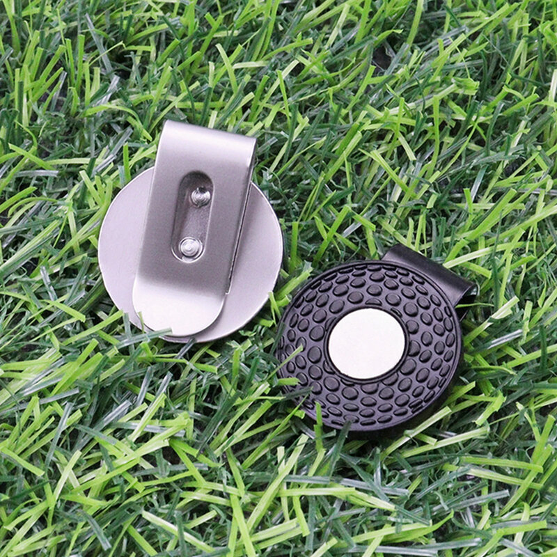 Braçadeira de golfe magnética Golf Ball Pattern Hat Clip Golf Ball Marker Hat Clip durável estável para qualquer chapéu cinto e bolso