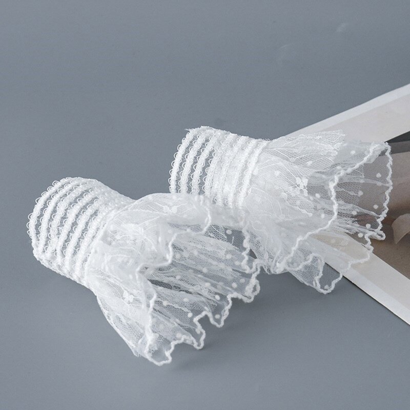 Koszula fałszywe rękawy DIY odpinane rękawy elastyczne koronkowe mankiety na nadgarstki na sweter sukienka bluzki ozdoby na Drop
