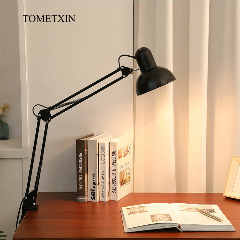 Book Reading Lamp With Clamp Hair Children's Computer Table Light Desk Room Decor Office Accessories Clamp-on Folding Vintage
