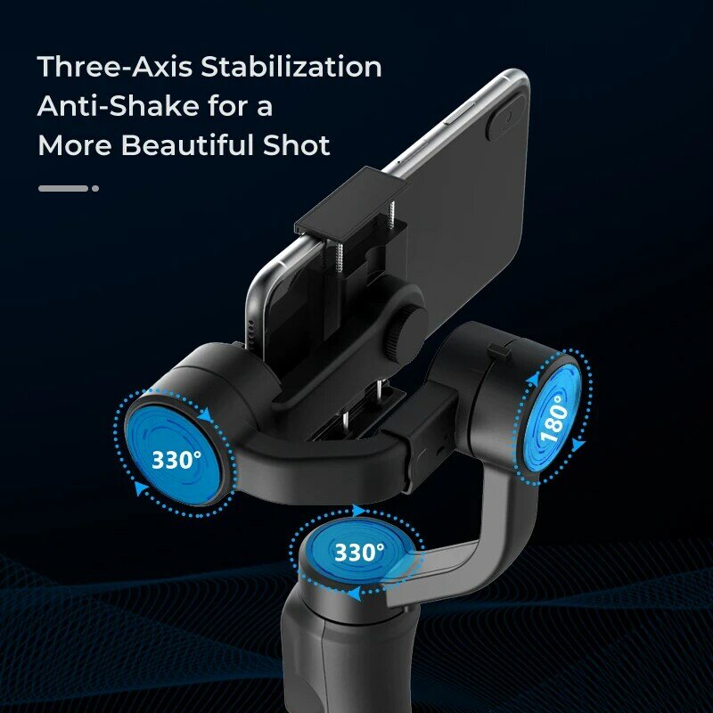 3 Axis Gimbal Handheld Smartphone Stabilizer Cellphone For Action Camera Phone Video Record