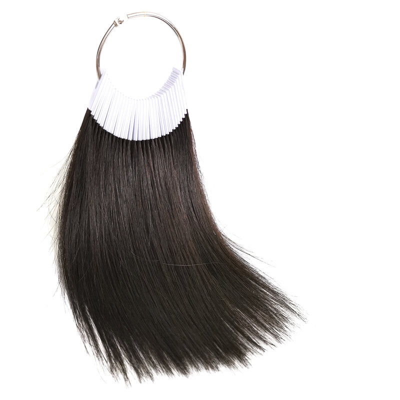 Anillo de Color de cabello virgen 100% humano para extensiones de cabello humano, muestra de práctica de teñido de cabello de salón, puede teñir cualquier Color, 30 unids/set