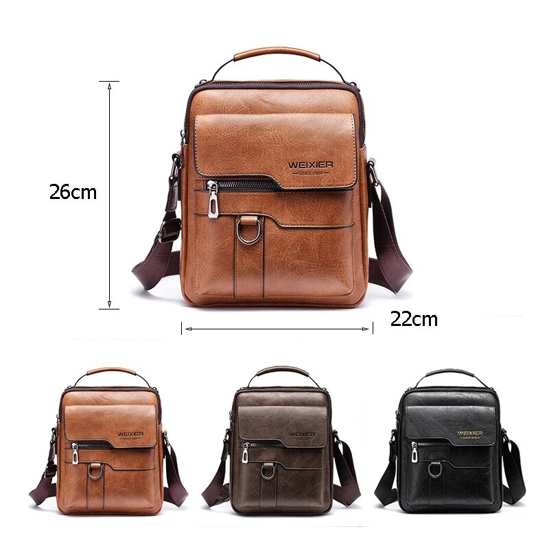 Casual Men Shoulder Bag Vintage Crossbody Bags High Quality Male Bag Leather Handbag Men Messenger Bags