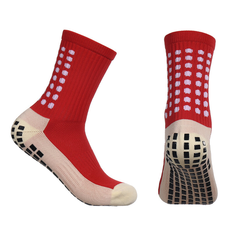 6 пар спортивных Противоскользящих футбольных носков для мужчин и женщин