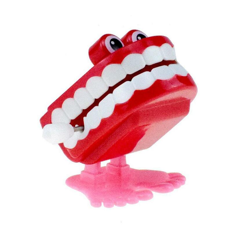 1 buah mainan mekanis gigi angin dekorasi Prank Halloween mainan pegas berjalan naik gigi angin putar naik gigi O0V5