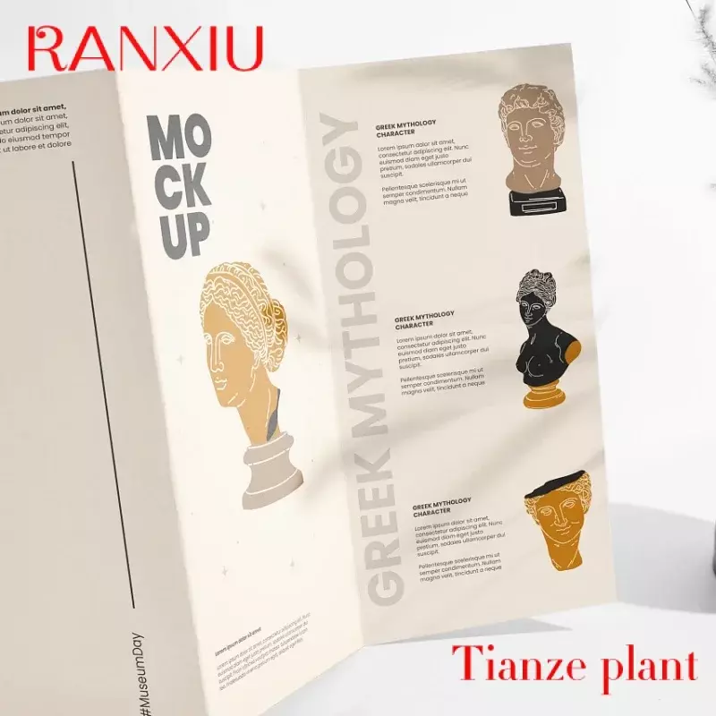 La pubblicità personalizzata del volantino del manifesto piega le brochure dell'album della pagina a tre colori di stampa della pagina a colori singoli