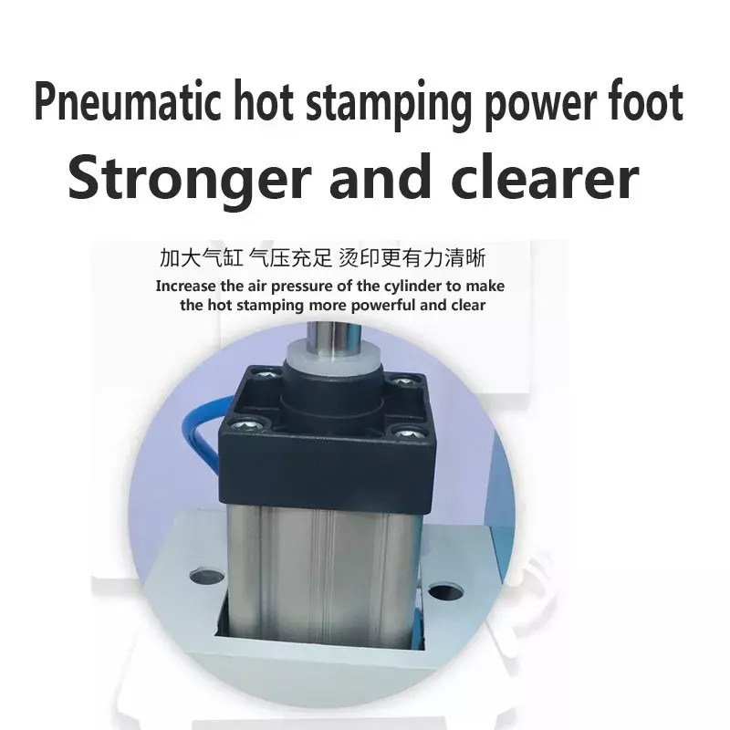 518-A pneumatyczna karta maszyna do tłoczenia na gorąco Logo skóra Pvc papier krepowany anodyzowane aluminium maszyna do tłoczenia na gorąco