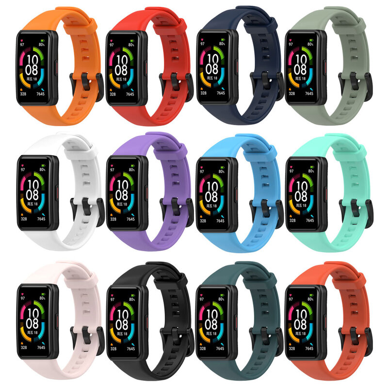 Siliconen Band Voor Huawei Band 6 /6 Pro Strap Smart Horloge Verstelbare Polsband Vervanging Correa Armband Honor Band 6 band