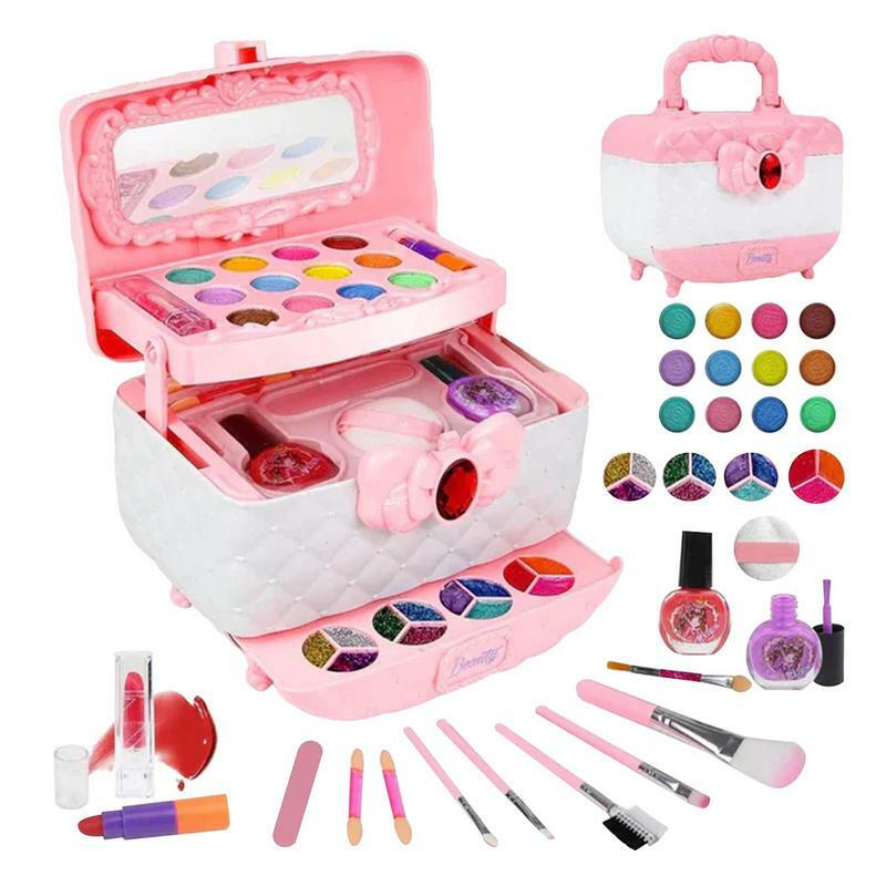 Crianças kit de maquiagem para menina lavável crianças brinquedos simulação conjunto cosméticos fingir brinquedos de maquiagem compõem brinquedos educativos para meninas