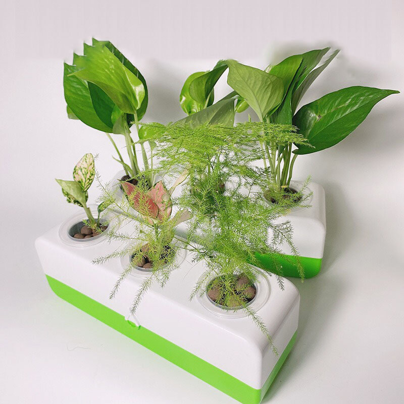 Kit Hidroponik Pot Bunga Tanaman Hidroponik Self-Priming Kecil Sistem Peralatan Berkebun Penanam Hidroponik Dalam Ruangan