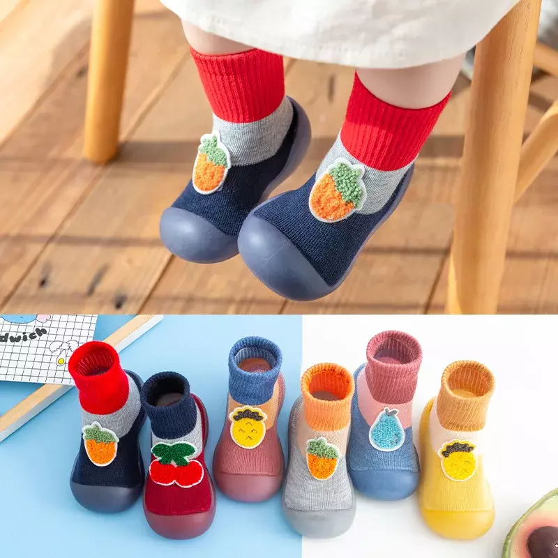 Обувь для младенцев и малышей с мягкой подошвой, детские носки, осенние и зимние носки для пола в помещении, мужская и женская детская обувь