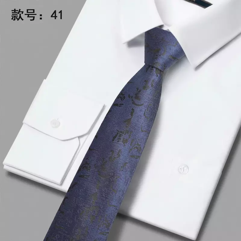 2023 neue Polyester Seide 6cm Krawatte Männer Business Freizeit Polyester Seide Business Casual Krawatte