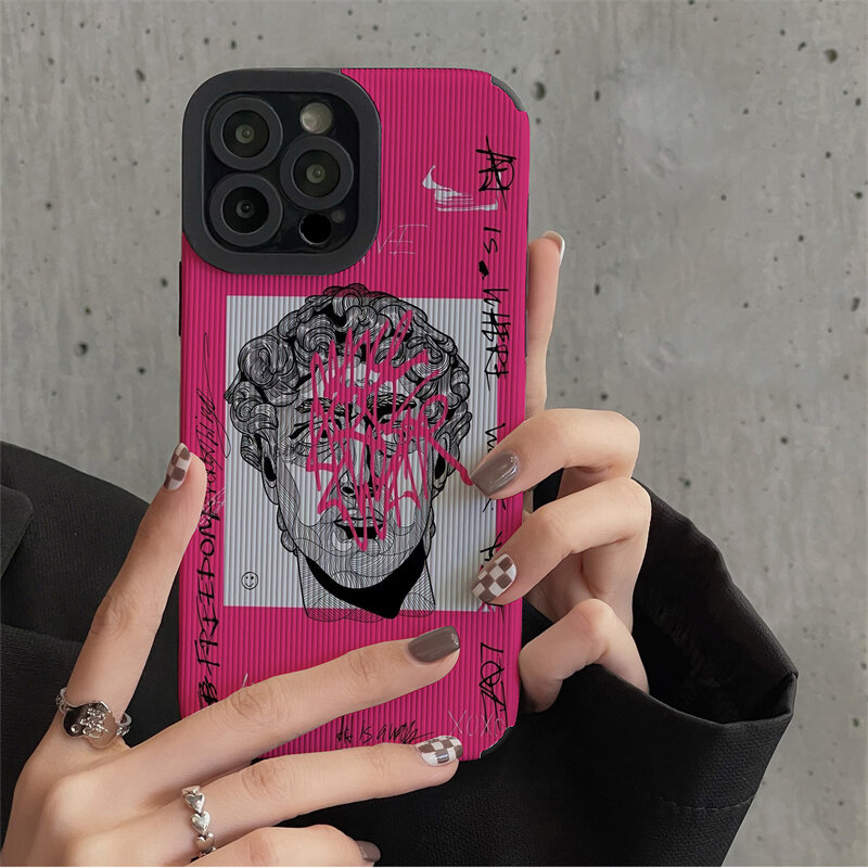 Snake Zebra Art Aesthetic David Joint Case For iPhone 13 12 11 15 14 Pro Max Mini 7 8 Plus SE XR X XS MAX Shockproof Silicone