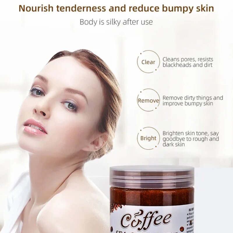 Koffie Body Scrub Anti-Cellulitis Verzachten Hydraterende Exfoliërende Reiniging Het Gladstrijken Van Dode Huidverwijderaar