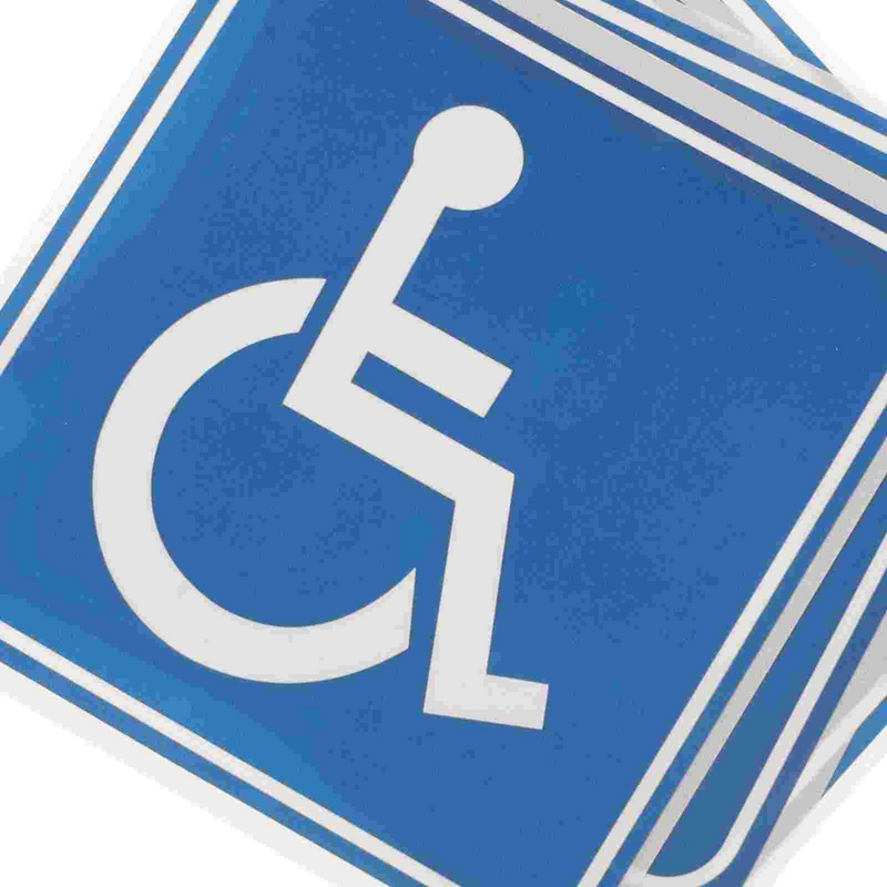 Insegne per sedie a rotelle per disabili adesivi impermeabili per disabili decalcomania simbolo disabilità parcheggio wc