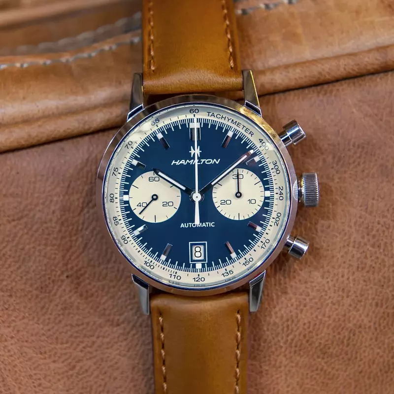Alas jam tangan pria, mewah Hamilton Klasik ultra-tipis Fashion jam tangan kulit merek Top multi-fungsi Stainless Steel Mesh sabuk Chronograph
