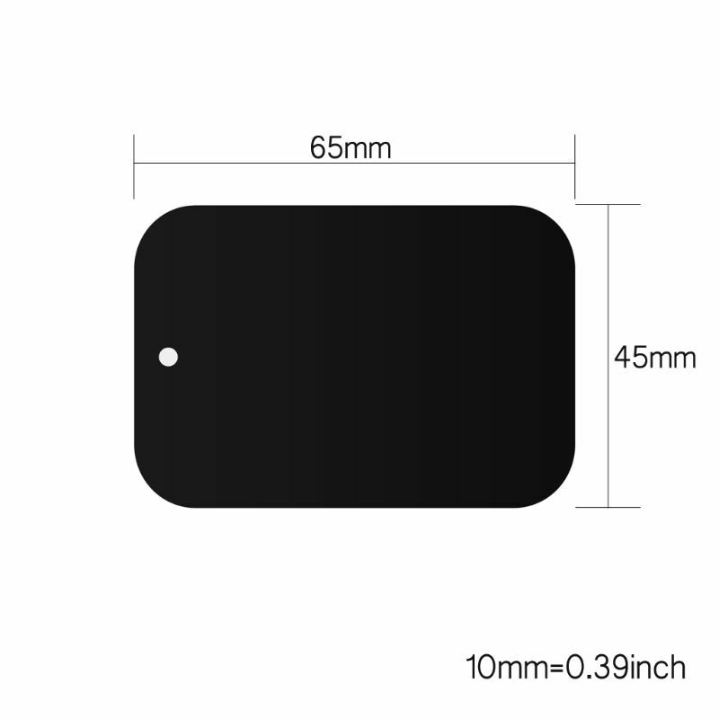 E9LB Tấm kim loại Gắn xe từ tính Nam châm Giá đỡ điện thoại Nhãn dán hình vuông tròn