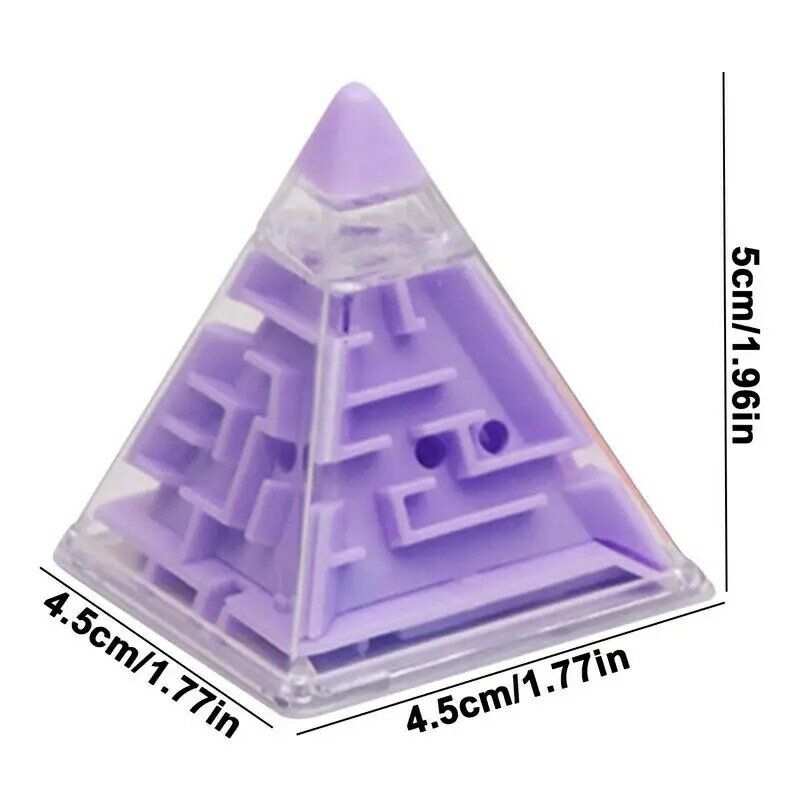 3D Maze Ball Maze Puzzle 3D Pyramid Maze Puzzle Brain Teasers Games Portable Educational Puzzle Toys For Children Birthday Party