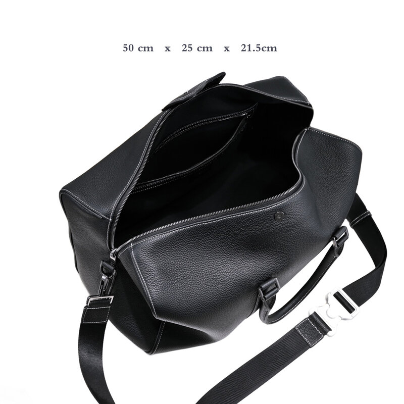 Tas selempang kulit asli untuk pria, tas selempang kulit asli kapasitas tinggi, tas koper tangan kasual Untuk Laptop 18 inci untuk pria