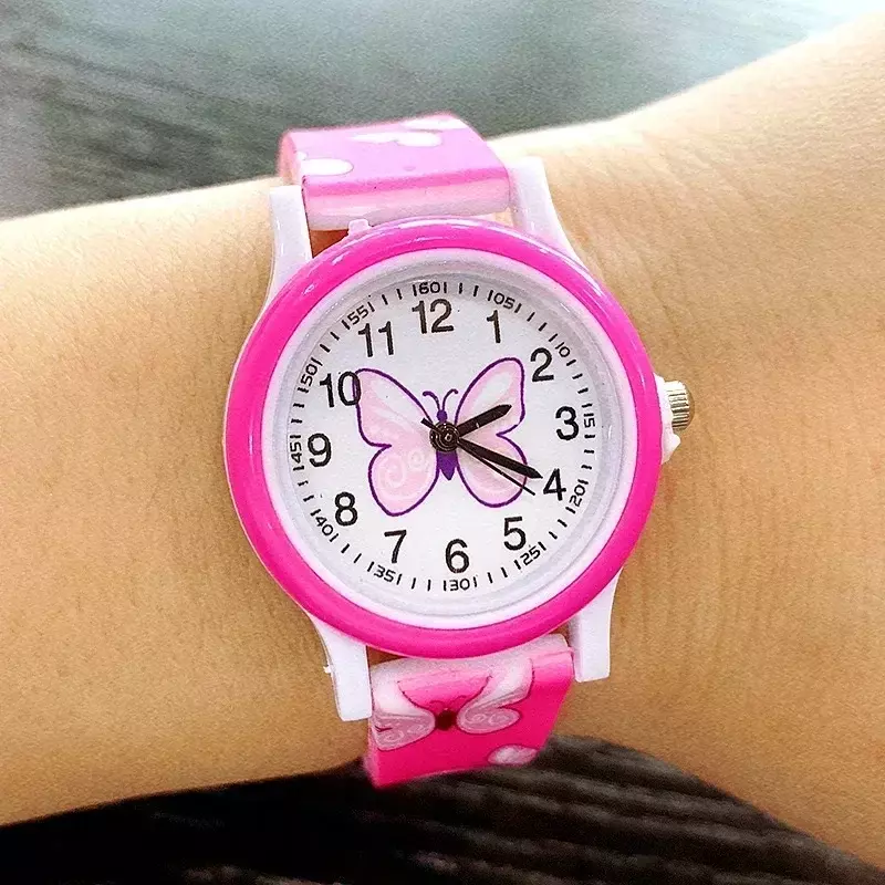 Bella farfalla stampa Silicone Candy Jelly orologi al quarzo per bambini bambini ragazze studenti regali per feste orologio