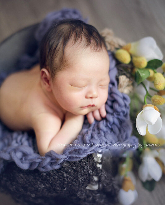 신생아 사진 소품 사진 모델링 패드, 아기 손으로 짠 양모 담요, 보름달, 아기 사진 촬영 액세서리