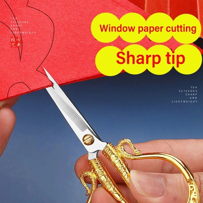 Stainless Steel Pointed Scissors High Quality Multifunctional Mini Needlework Scissors Craft Tool Sewing Scissors Gift