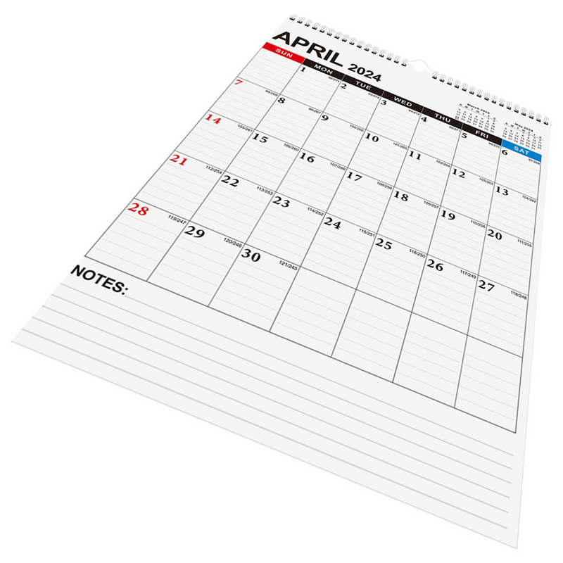 Inglês Calendário de parede para casa e escritório, anual Planner Sheet, Memo Pad, Agenda Schedule Organizer, Check List, 2023-24