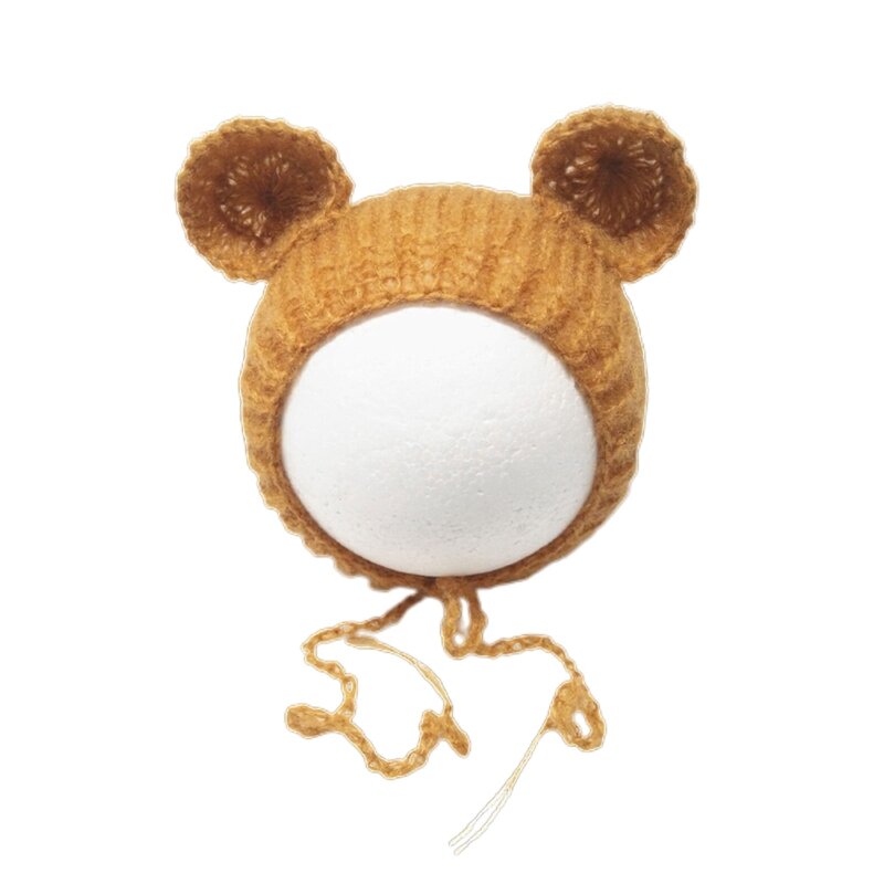 Schöne Mohair-Mütze aus Wolle für die Neugeborenenfotografie, perfekt für Fotoshootings