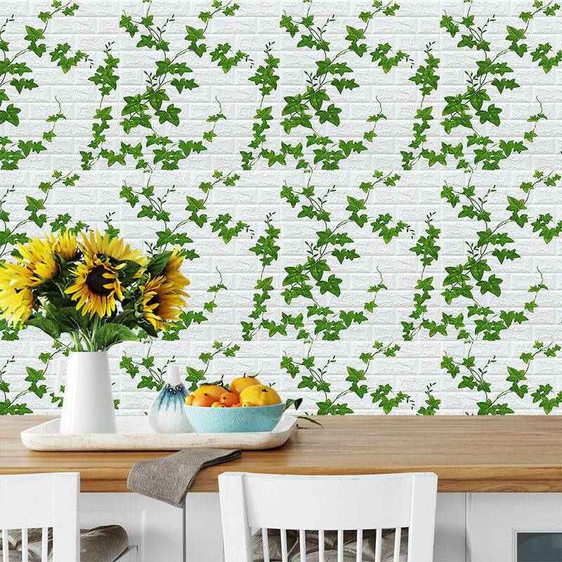 1M Continuous 3D Foam Brick Retro Wallpaper Ceiling Self-adhesive Background Home Decor