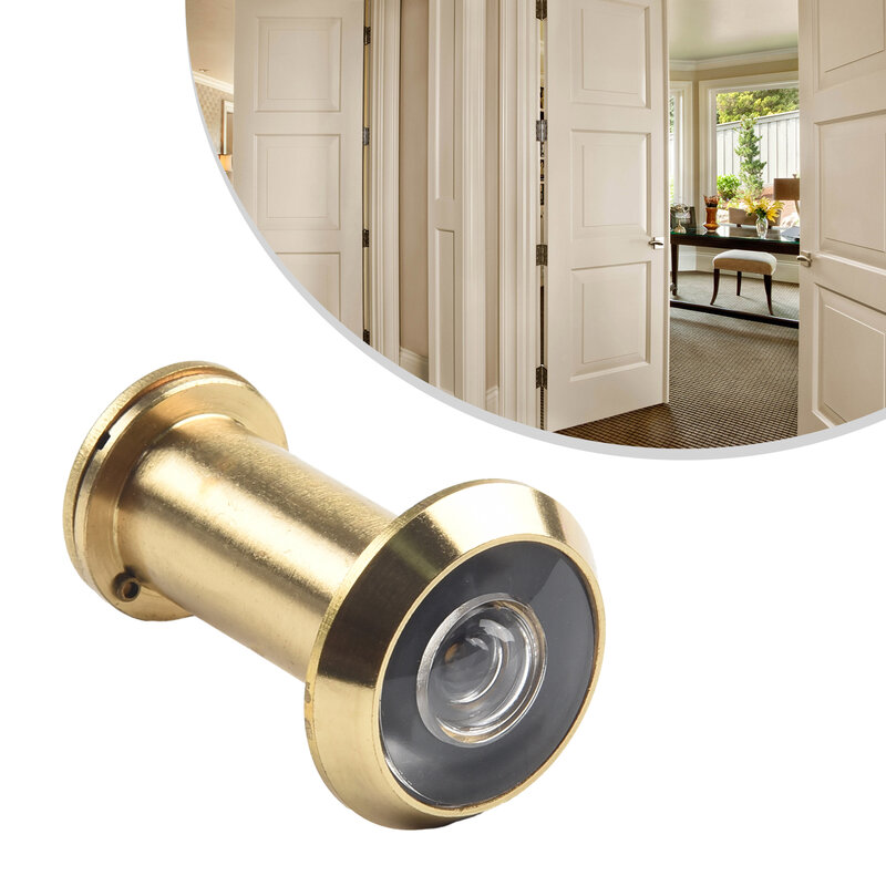 220 Degree Door Peephole Viewer  Metal Housing  Wide Angle Eye Sight Hole Glass Lens  Easy Installation for 50 75mm Door