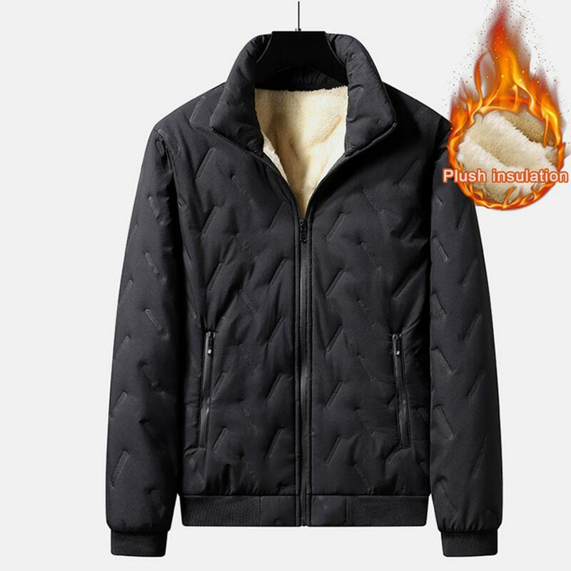 Jaket Bomber kasual pria, jaket Bomber musim gugur musim dingin pria tebal mode pakaian pria 2023, jaket isi katun, mantel Slim Fit