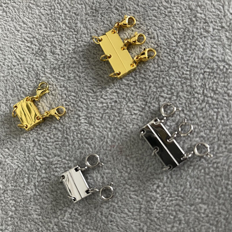 Collier multicouche en or, 1 pièce, connexion, processus de galvanoplastie, bijoux à bricoler soi-même, matériau en alliage