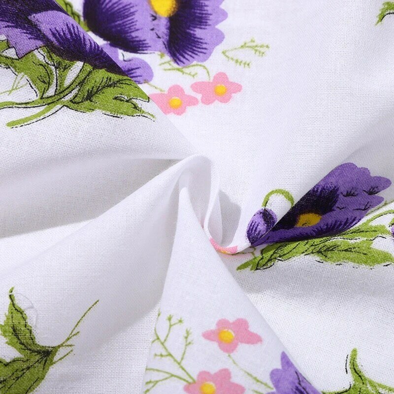 652F Exquisite Floral Handkerchiefs Set Pocket Napkin Handkerchiefs DIY Hairband Materials for Women Wedding Party Church
