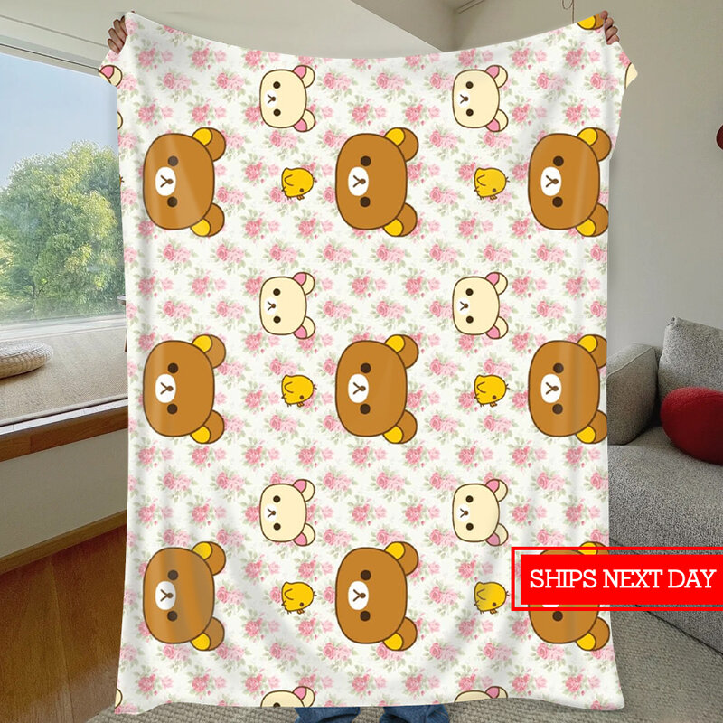 DIY personalized cartoon flannel blanket, children's blanket, soft children's blanket for Children's Day birthday gifts