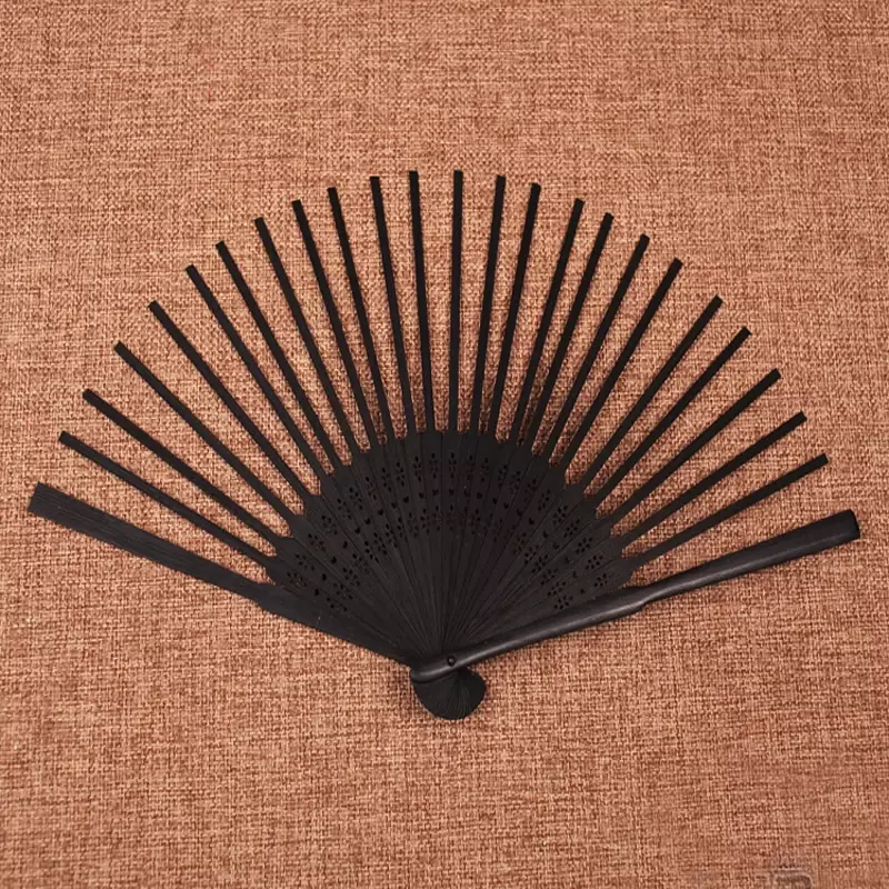 Ventilador plegable pequeño de 21Cm de estilo chino, ventilador de bambú, esqueleto, se puede hacer por bricolaje