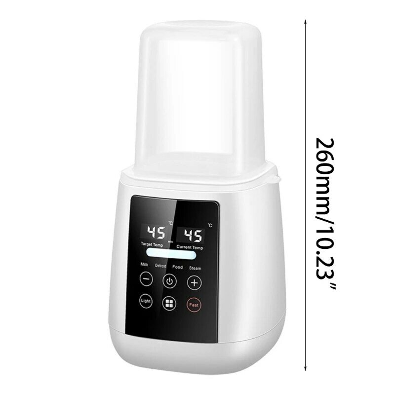 6-in-1-Babyflaschenwärmer mit Timer und LCD-Display, Speisenwärmer und Auftaufunktion, BPA-frei