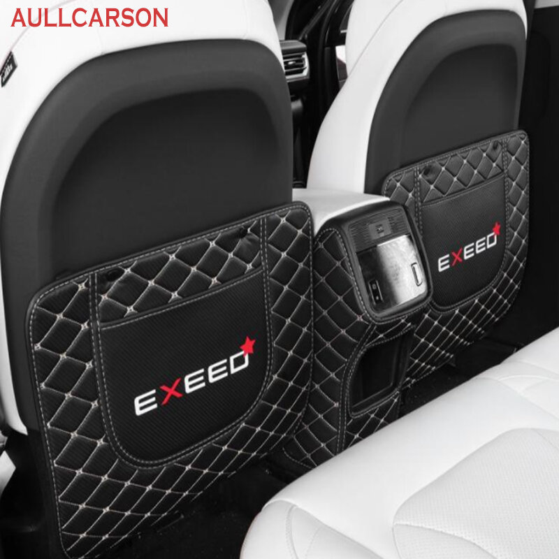 Protector de asiento trasero impermeable para coche, bolsa de almacenamiento de barro, accesorios interiores, antipatadas, cuero, para Chery Exeed VX